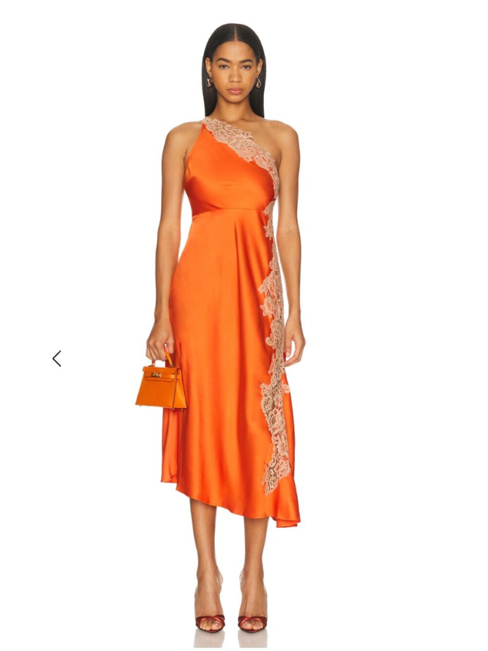 A.L.C. Lou Dress Vivid Orange & Pale Blush (Size 2)